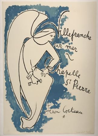 Литография Cocteau - Villefranche sur mer - Chapelle St. Pierre