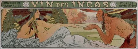 Литография Mucha - Vin des Incas