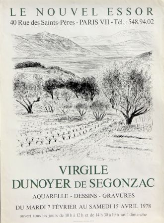 Литография Dunoyer De Segonzac - Virgile