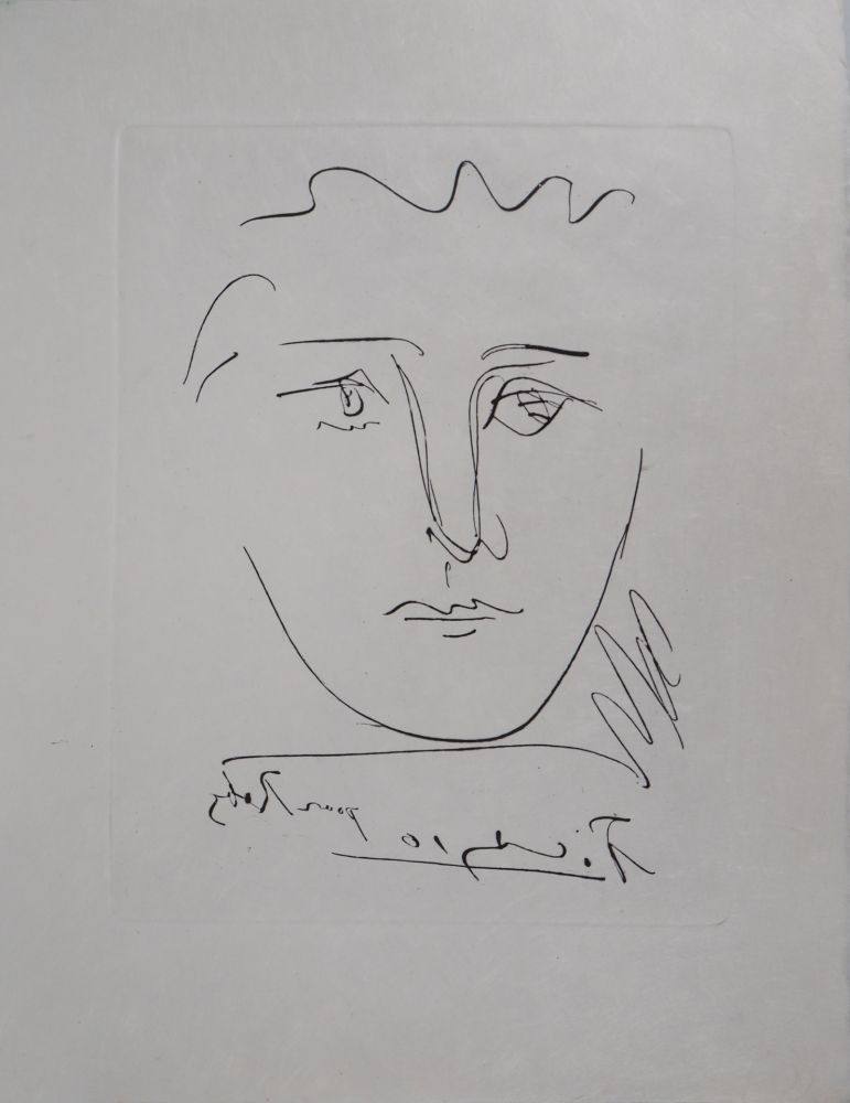 Гравюра Picasso - Visage pour Roby