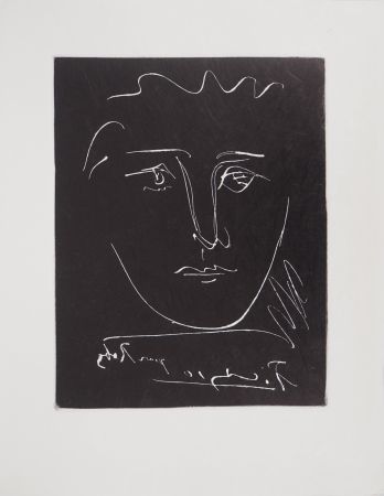 Гравюра Picasso - Visage pour Roby