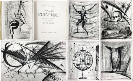 Иллюстрированная Книга Buffet - VOYAGES FANTASTIQUES AUX ÉTATS ET EMPIRES DE LA LUNE ET DU SOLEIL (Cyrano de Bergerac) 1958.