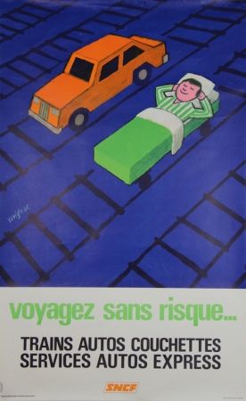 Литография Savignac - Voyagez sans Risques