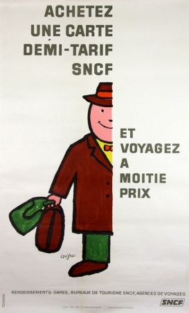 Литография Savignac - Voyagez à Moitié Prix