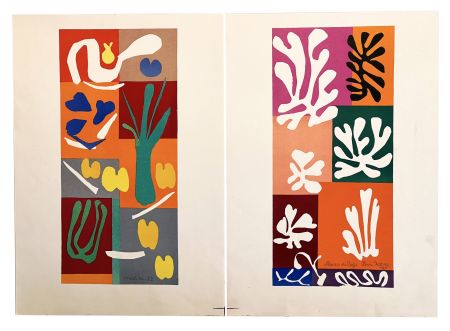 Литография Matisse - VÉGÉTAUX + FLEURS DE NEIGE (de Verve 35/36. 1958)