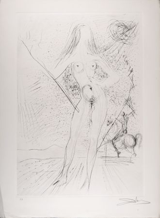 Гравюра Dali - Vénus des Constellations avec picador, 1975 - Hand-signed - Large size.