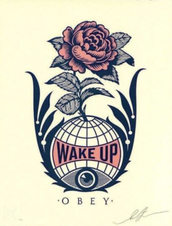 Многоэкземплярное Произведение Fairey - Wake Up Earth