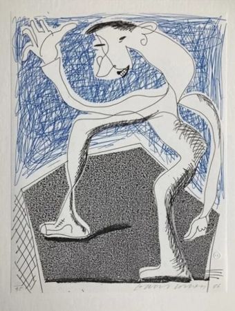 Сериграфия Hockney - Waving