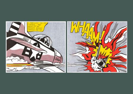 Литография Lichtenstein - 'WHAAM!' 1986 Offset-lithograph Diptych Set
