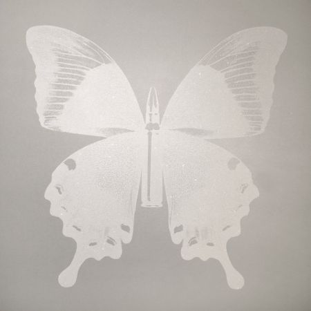 Сериграфия Robierb - White Bullet Fly N-1 on Silver