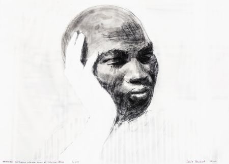Сериграфия Claerbout - White Hand Supporting a Black Head