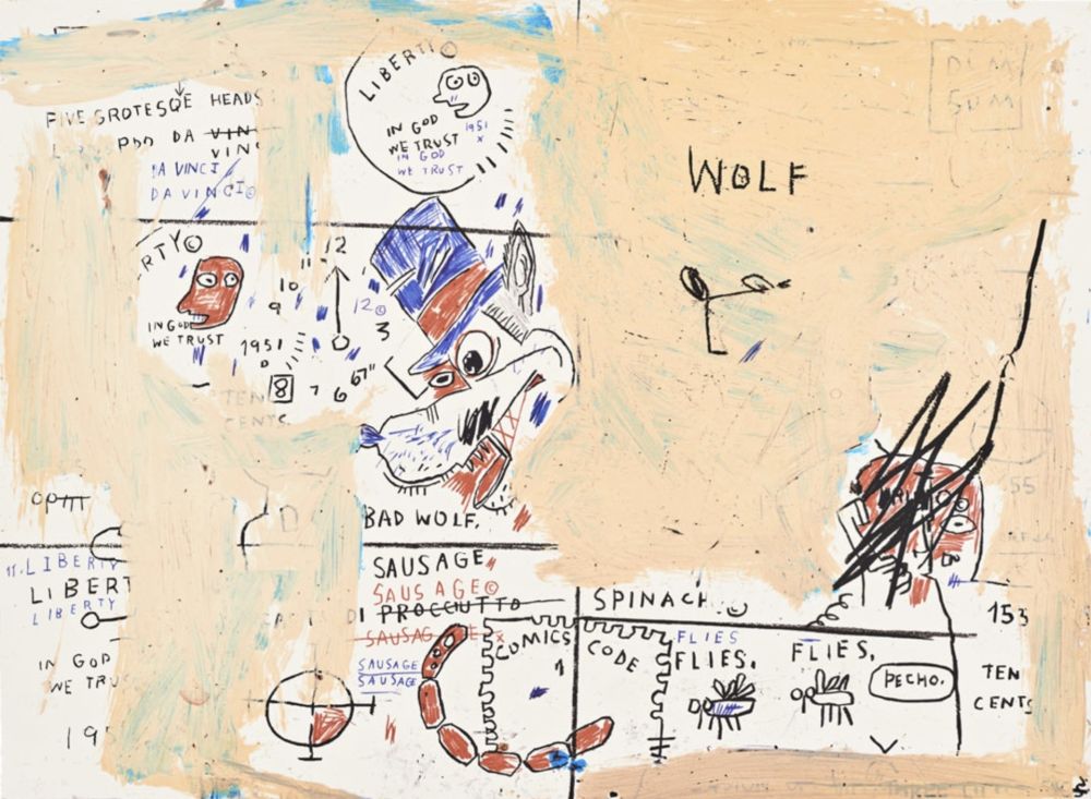 Сериграфия Basquiat - Wolf Sausage
