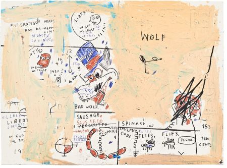 Сериграфия Basquiat - Wolf Sausage