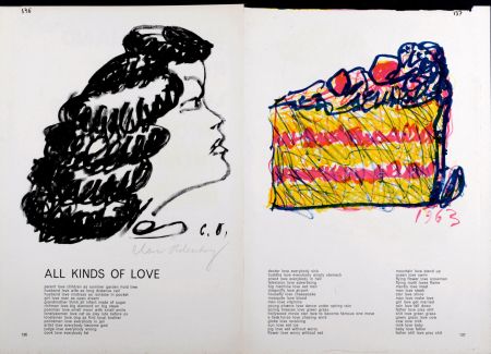 Литография Oldenburg - Woman & Slice of Cake, 1964 - Hand-signed!