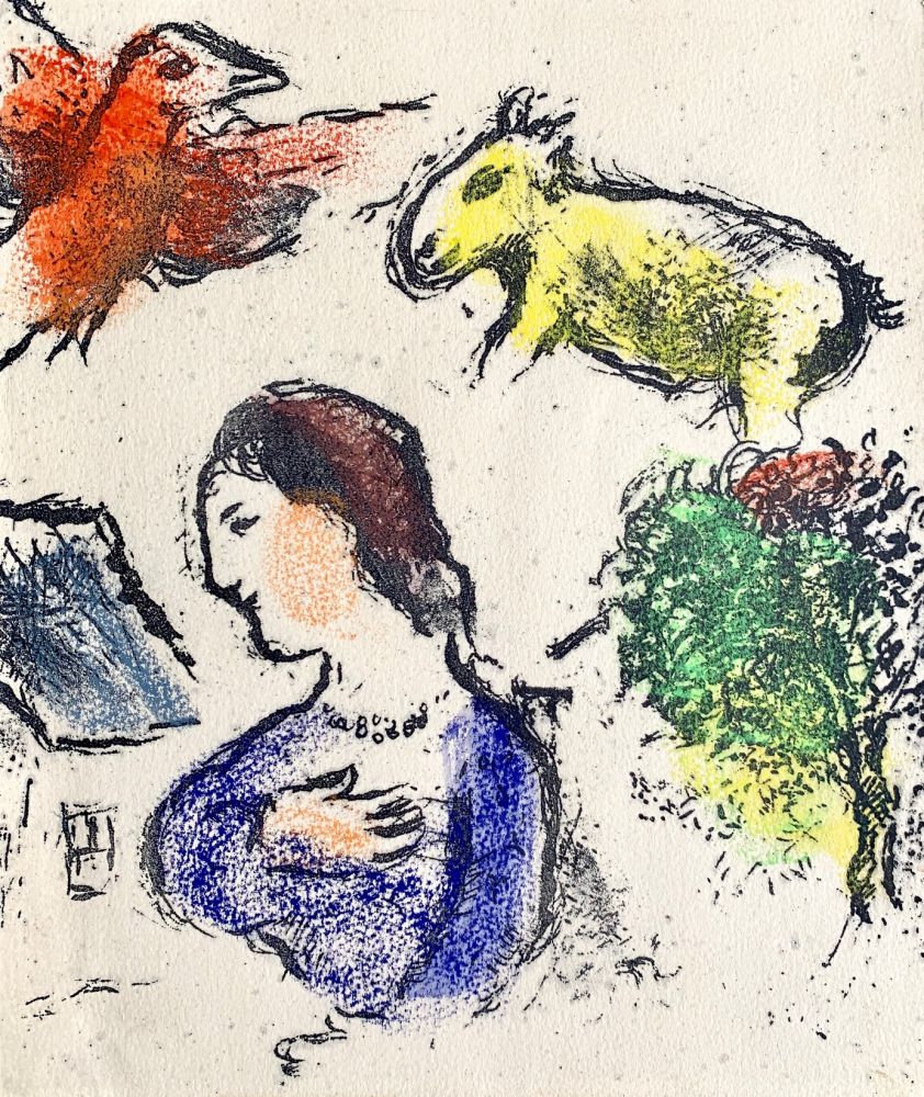 Литография Chagall - Woman with animals 