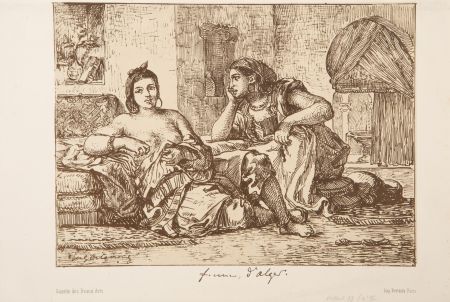 Литография Delacroix - Women of Algiers (color)