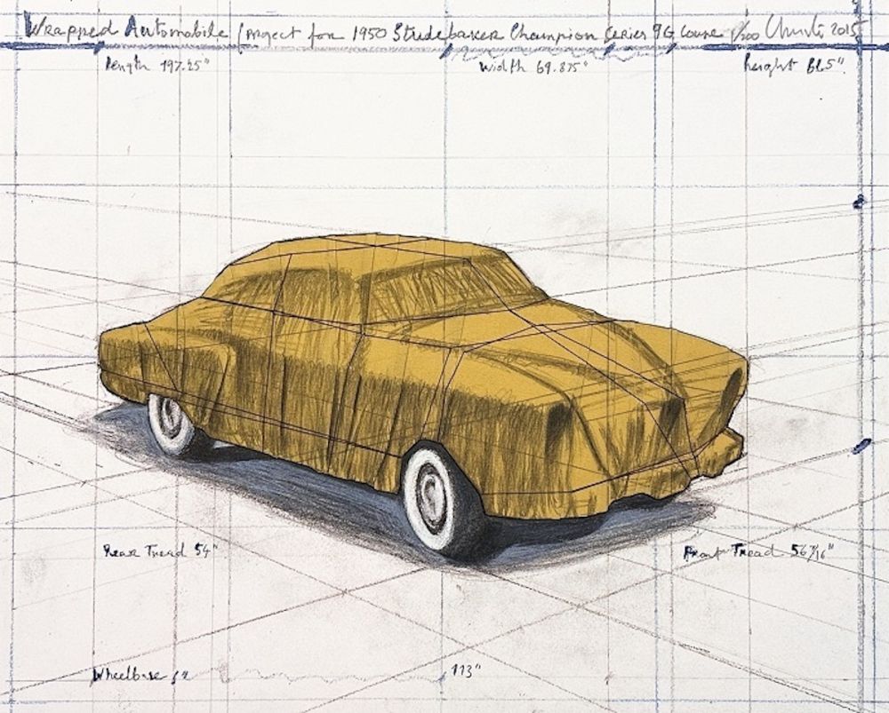 Литография Christo - Wrapped Automobile, Project for Studebaker