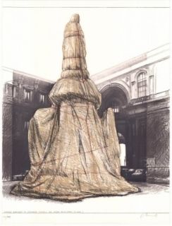 Литография Christo - Wrapped Monument to Leonardo