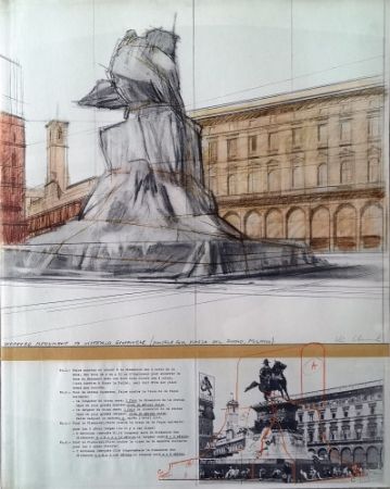 Многоэкземплярное Произведение Christo - Wrapped Monument to Vittorio Emanuele ,