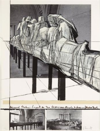 Сериграфия Christo & Jeanne-Claude - WRAPPED STATUES
