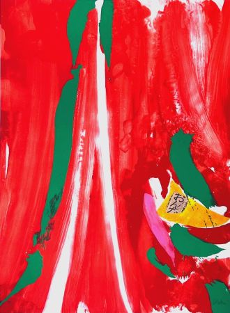 Литография Debré - Xian rouge et orange 
