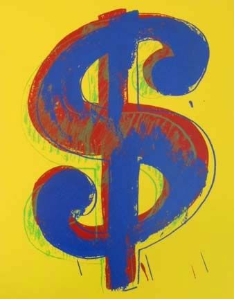 Сериграфия Warhol - Yellow Dollar