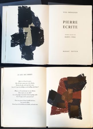 Иллюстрированная Книга Ubac - Yves BONNEFOY . PIERRE ÉCRITE. Ardoises taillées par Raoul Ubac