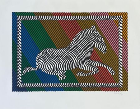 Литография Vasarely - Zebra 3 