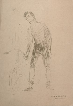 Литография Toulouse-Lautrec - Zimmerman et sa machine, 1895