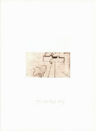 Гравюра Сухой Иглой Beuys - Zirkulationszeit: Kreuz für Saturn 