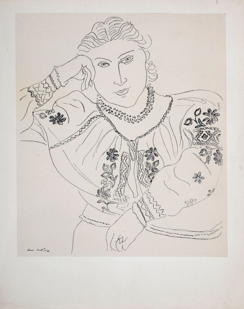 Литография Matisse (After) - Étude pour La Religieuse portugaise, 1936