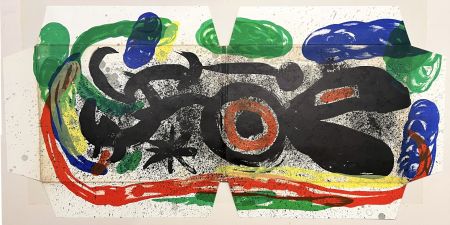 Литография Miró - Œuvre Gravé et Lithographié. UNE LITHOGRAPHIE ORIGINALE EN COULEURS (1969)