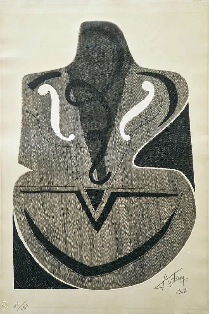 Офорт Adam - Le violon