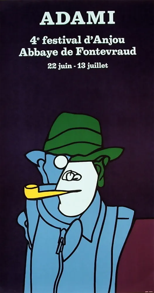 Литография Adami - ADAMI 78 : Exposition à l'Abbaye de Fontevraud (Affiche originale).