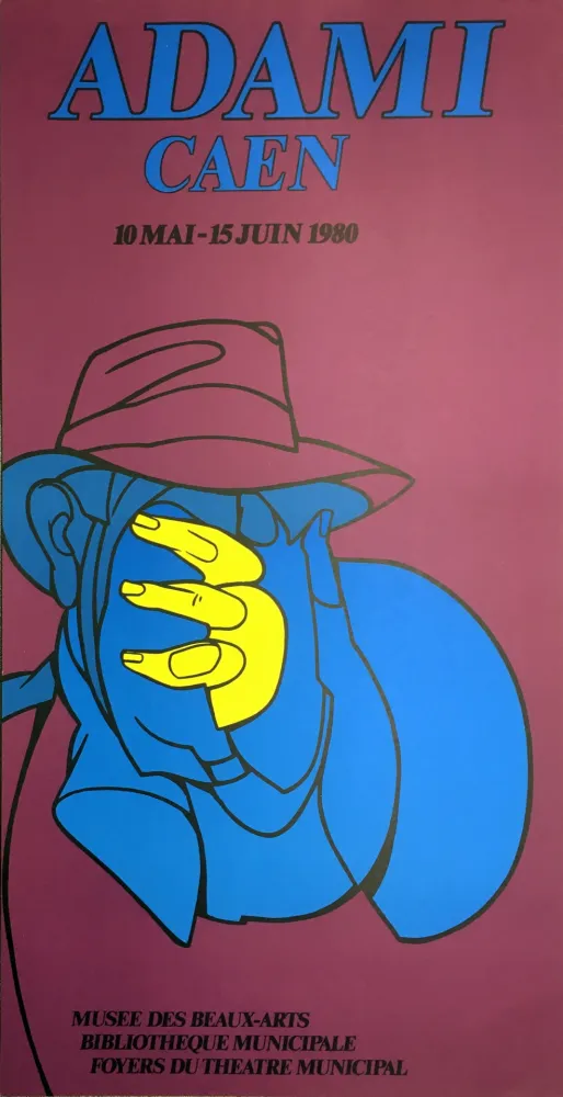 Литография Adami - ADAMI CAEN 1980 : Affiche en lithographie originale.