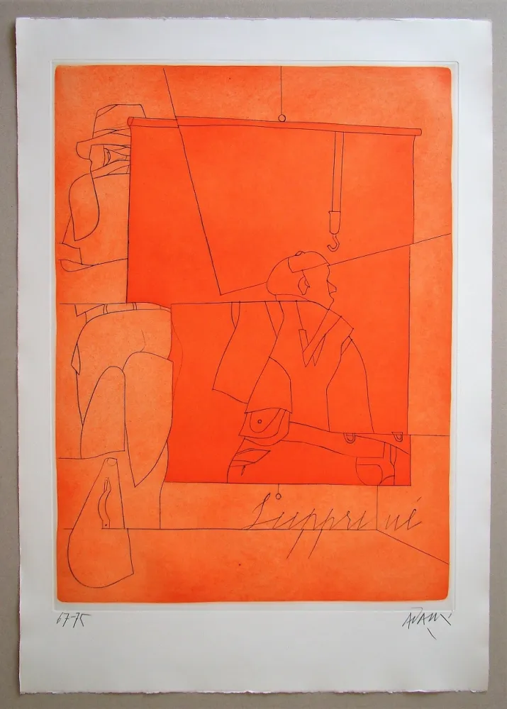 Офорт Adami - Disegno di una foto di Ben Shahn