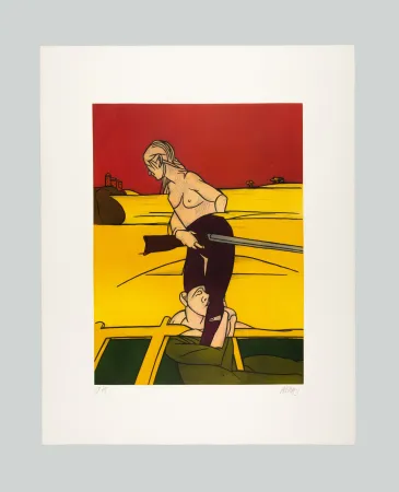 Офорт И Аквитанта Adami - Donna con fucile