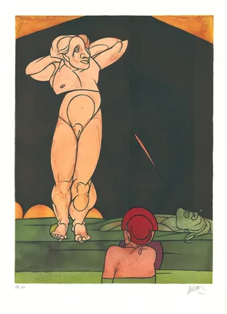 Литография Adami - Feuille de vigne