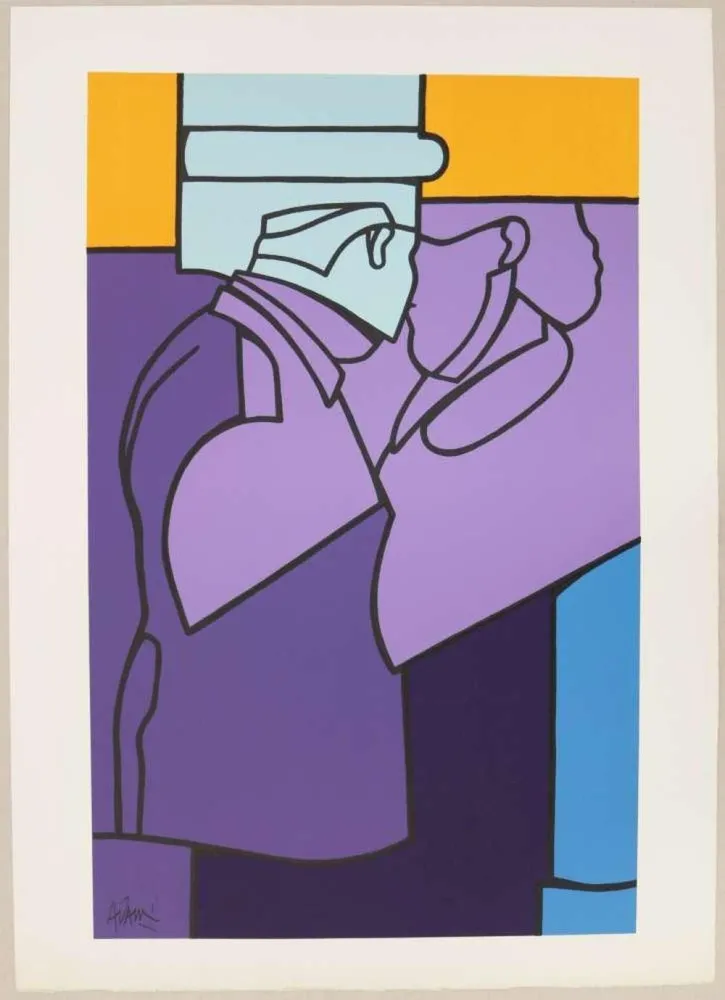 Литография Adami - Le baiser