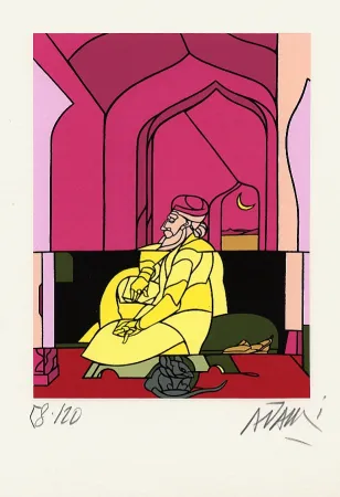 Литография Adami - Le Grand Moghol 