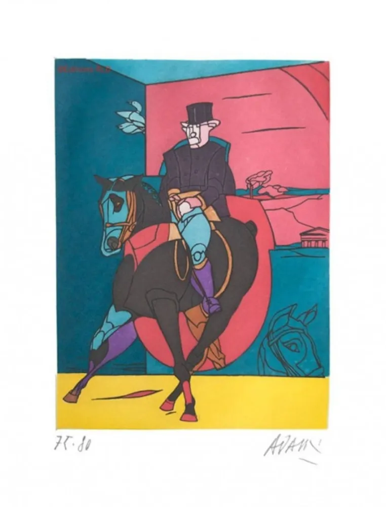 Гравюра Adami - L'écuyer