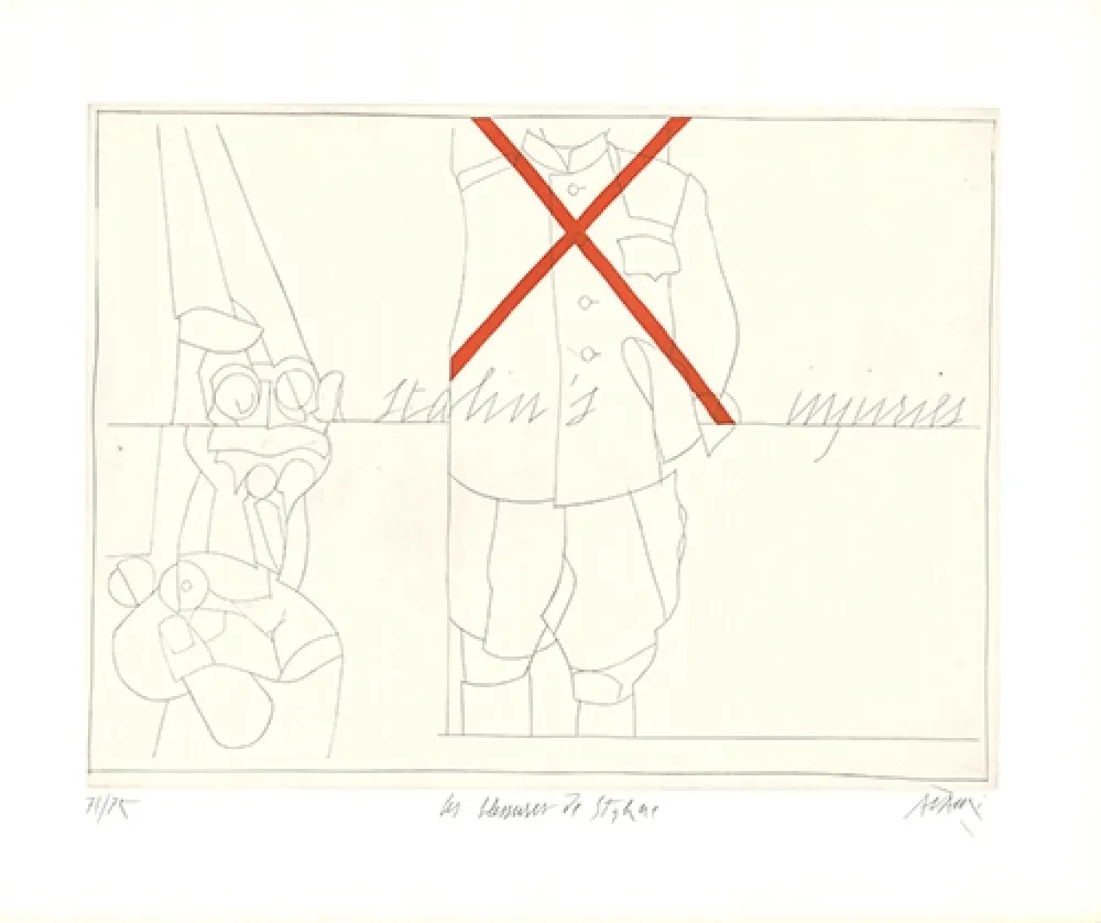 Гравюра Adami - Les blessures de Staline / Stalin's Injuries