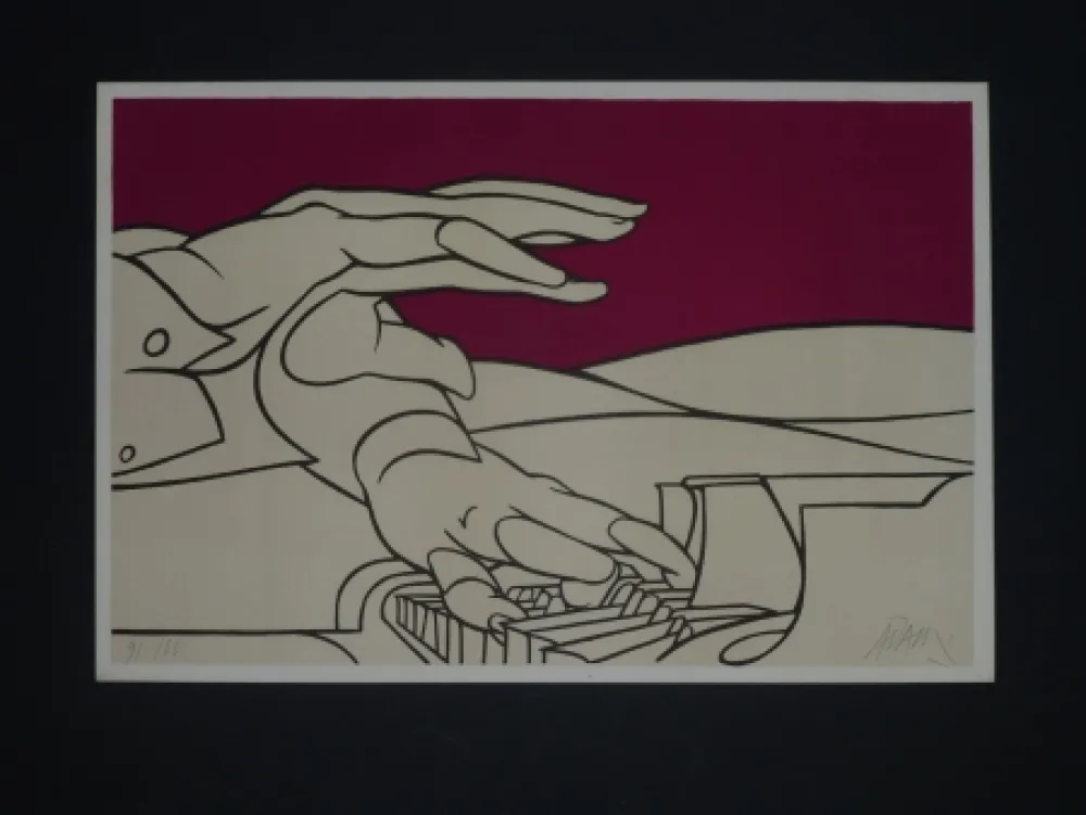 Литография Adami - Les mains du pianiste