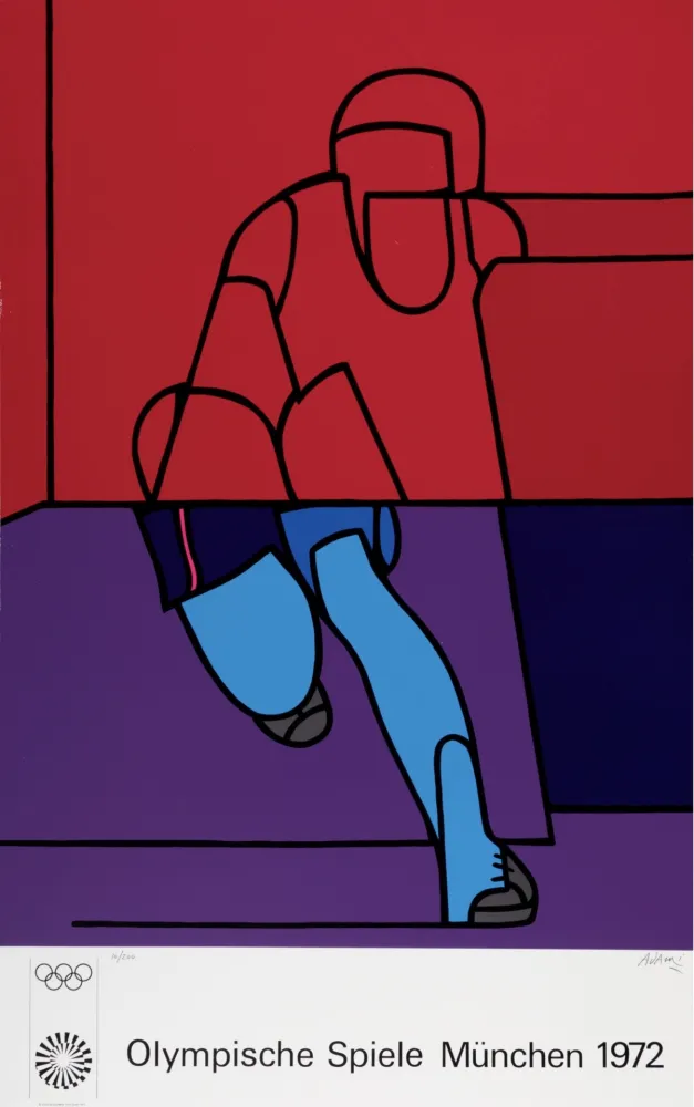 Литография Adami - Olympia München, 1972 - Hand-signed