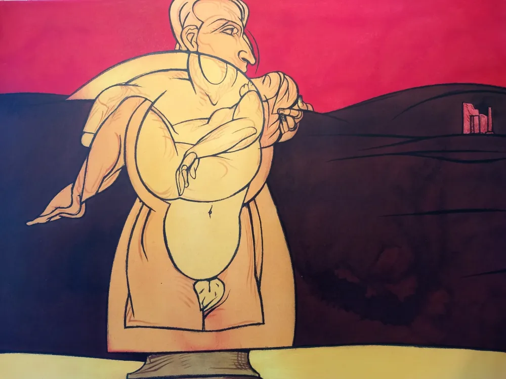 Литография Adami - Paysage de Ruines