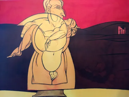 Литография Adami - Paysage de Ruines