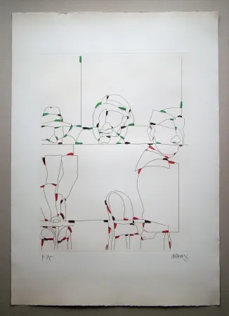 Офорт Adami - Rittratti con espressione