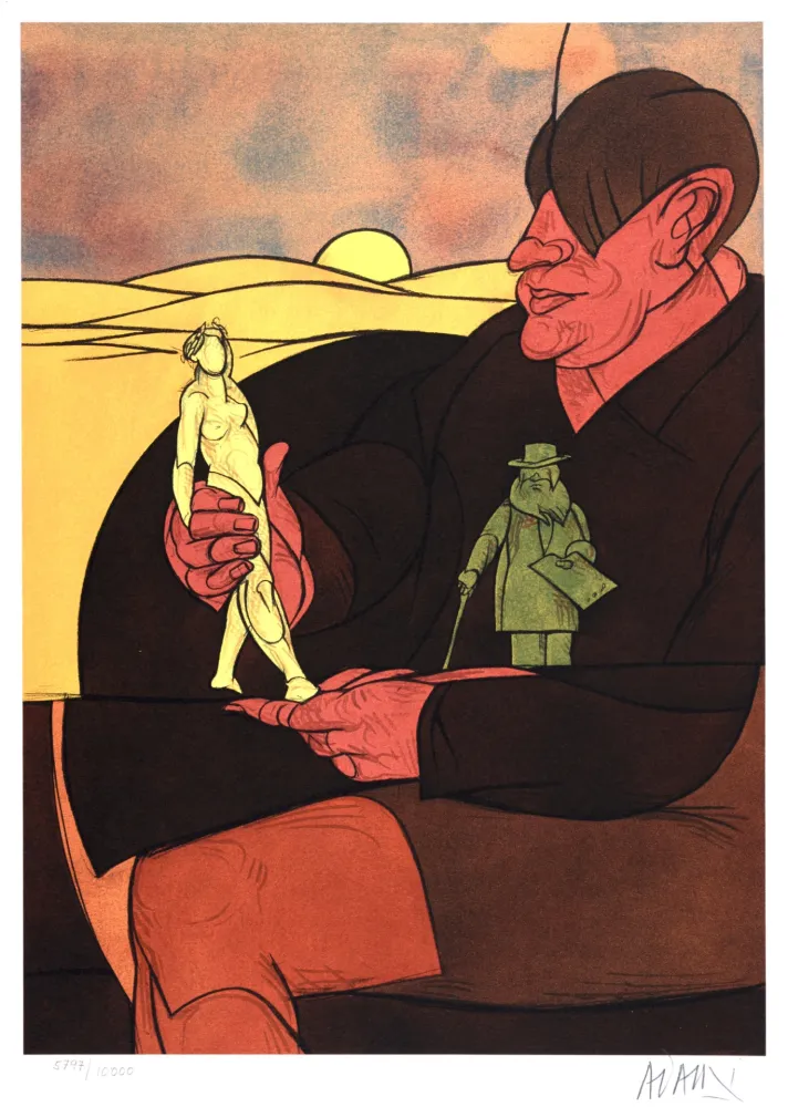 Литография Adami - Statuette, 1982 - Hand-signed