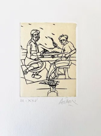 Гравюра Adami - Traces de feu furieux