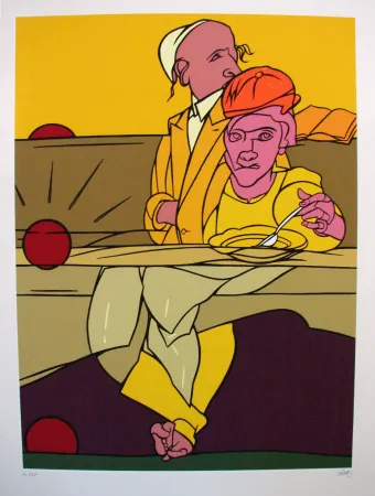 Сериграфия Adami - Tramonto regard en arrière